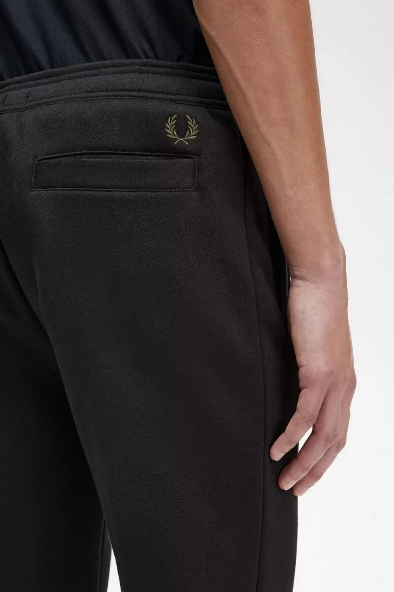 fred perry graphic branding sweatpants herr svarta