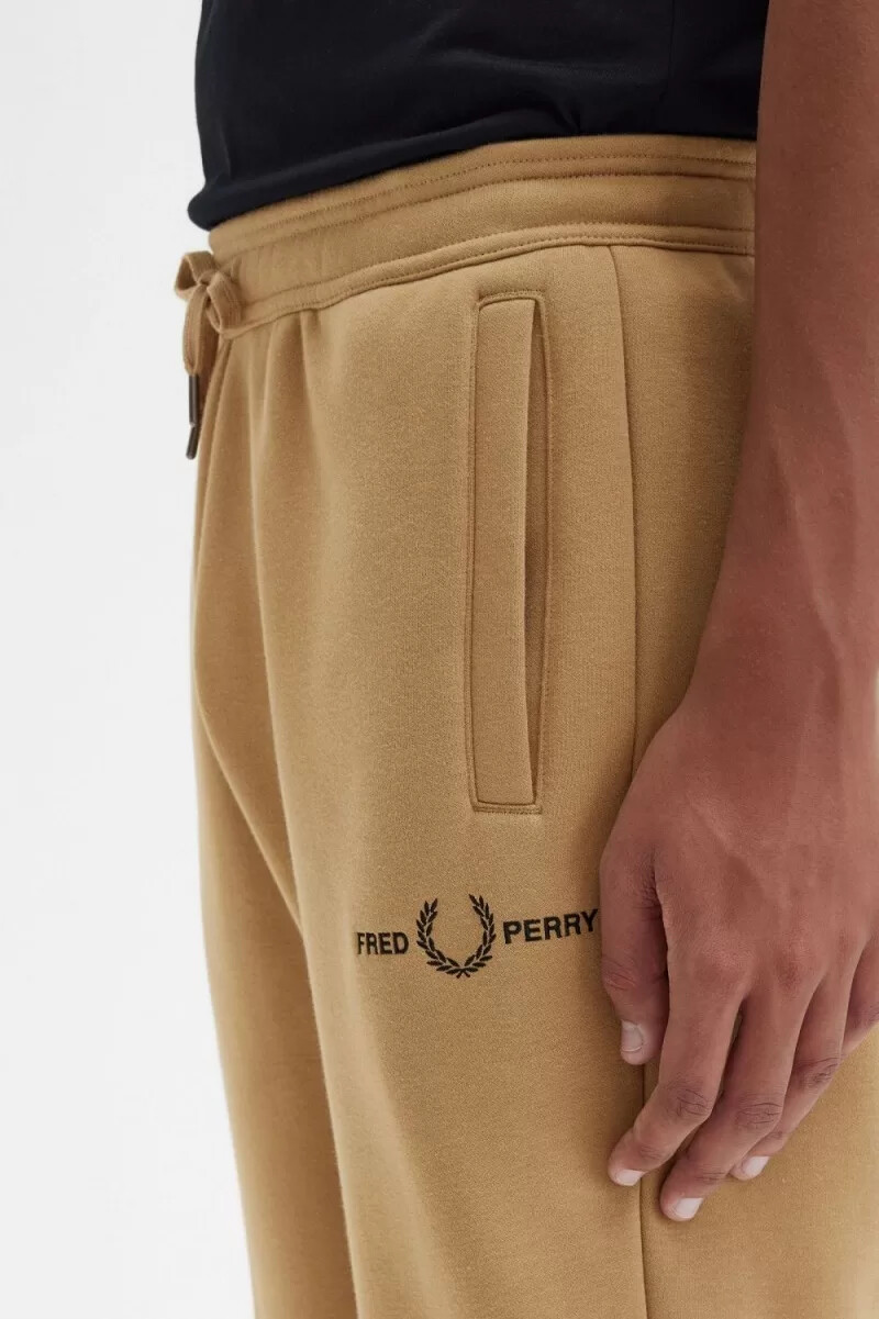 fred perry broderade sweatpants herr gröna