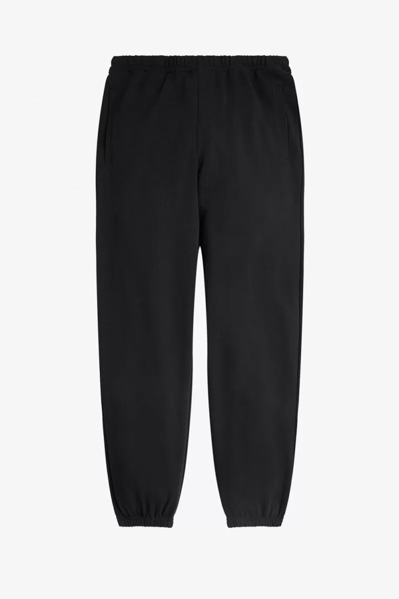 fred perry märkesbyxor med märkesdetalj svarta