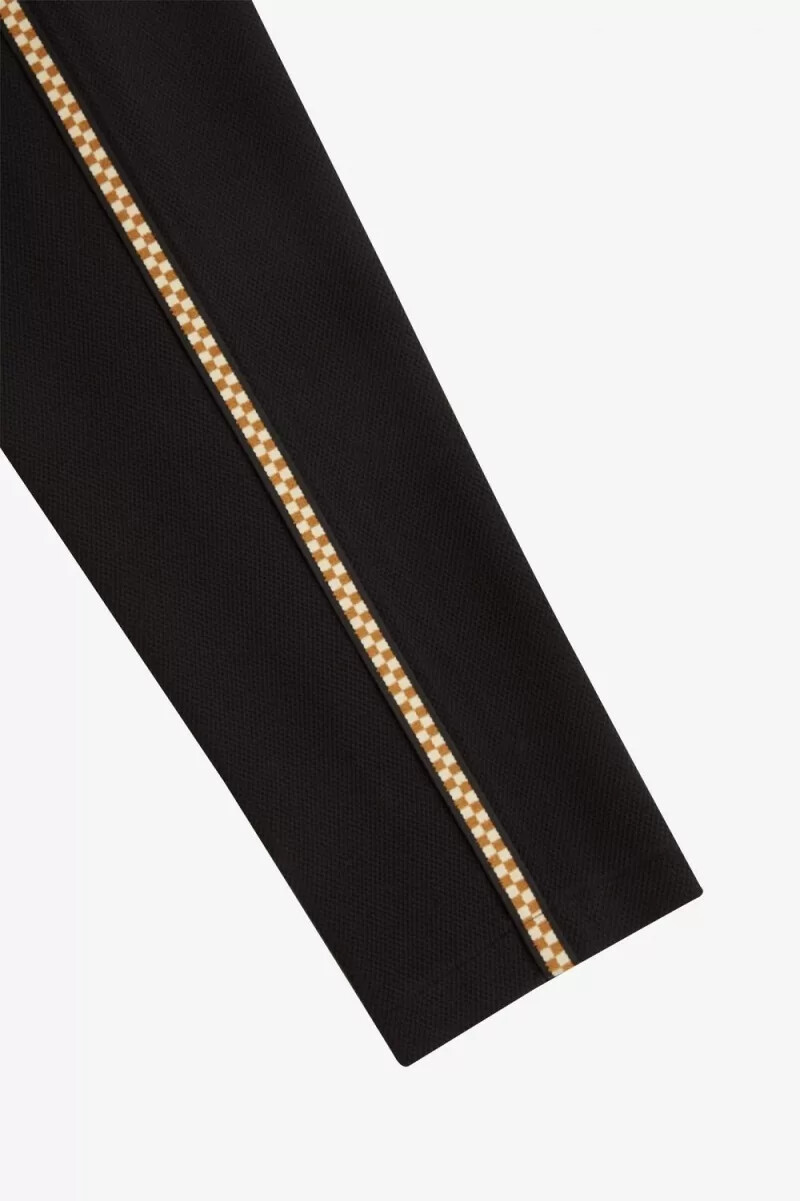 fred perry checkerboard tape track herrbyxor svarta