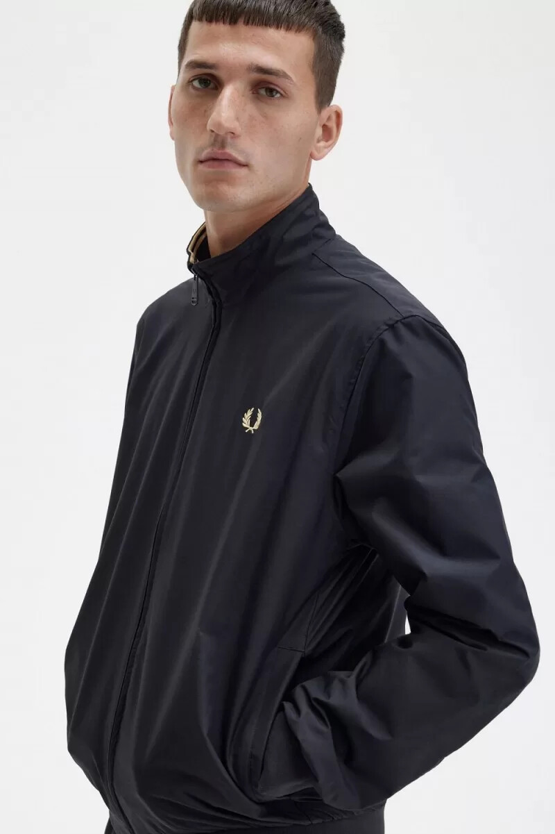 fred perry brentham herrjackor svarta