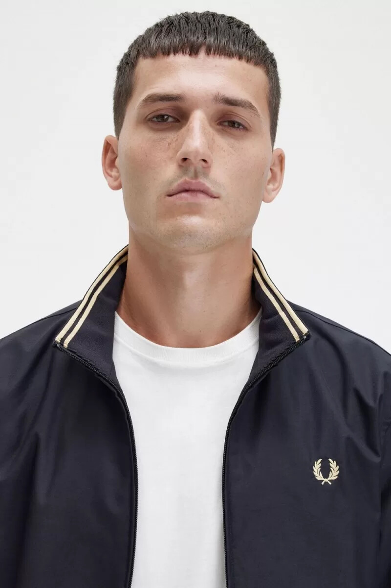 fred perry brentham herrjackor svarta