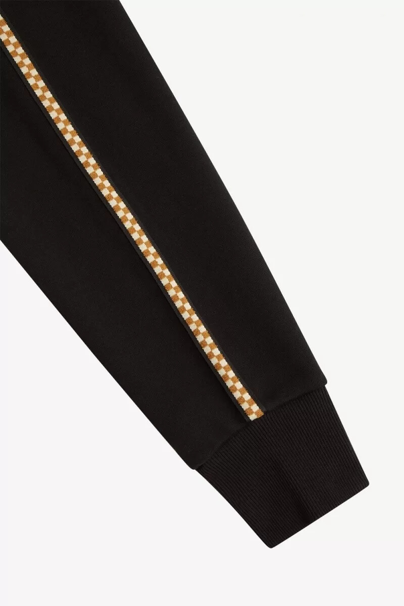 fred perry checkerboard tape herrjackor svarta