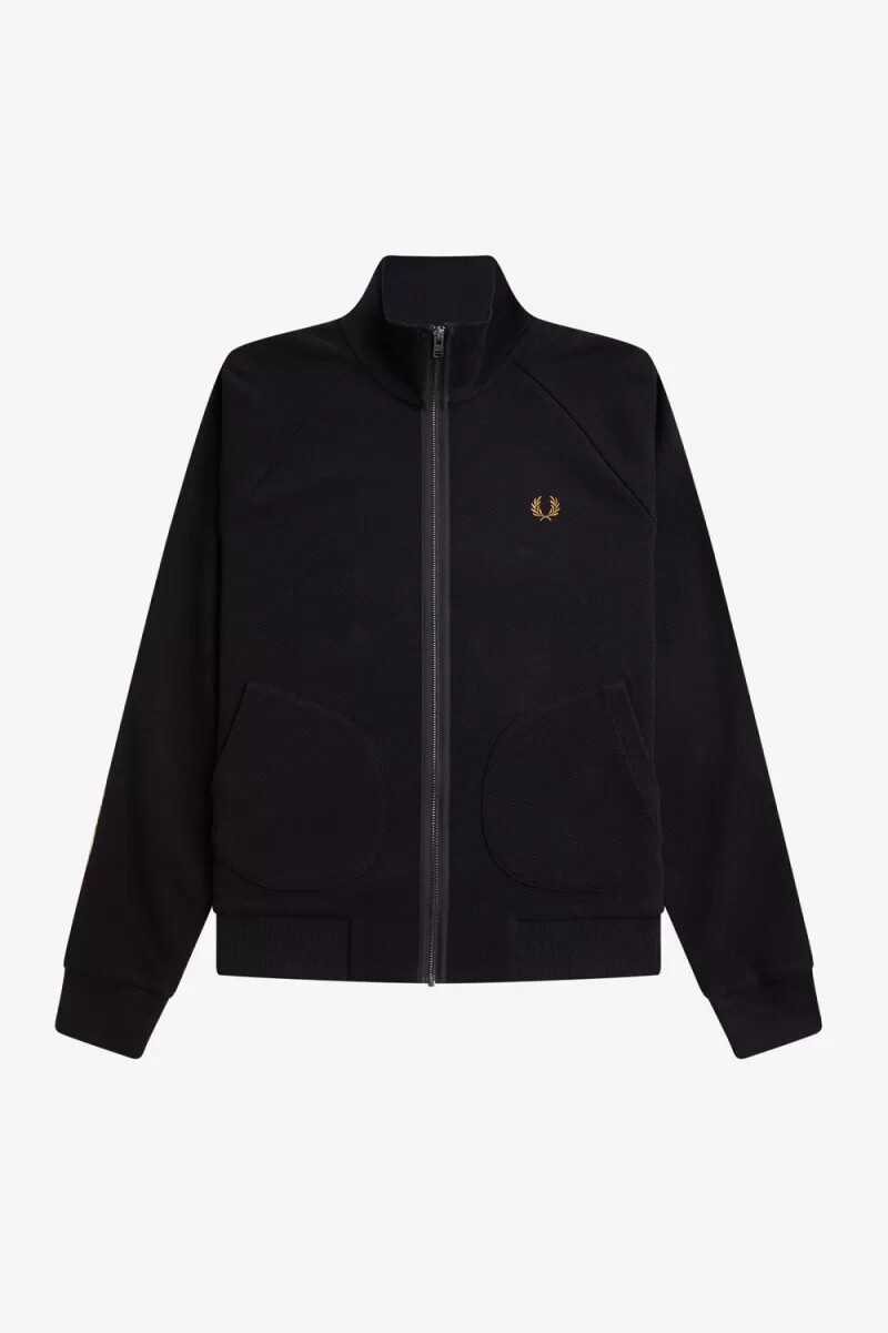 fred perry checkerboard tape herrjackor svarta