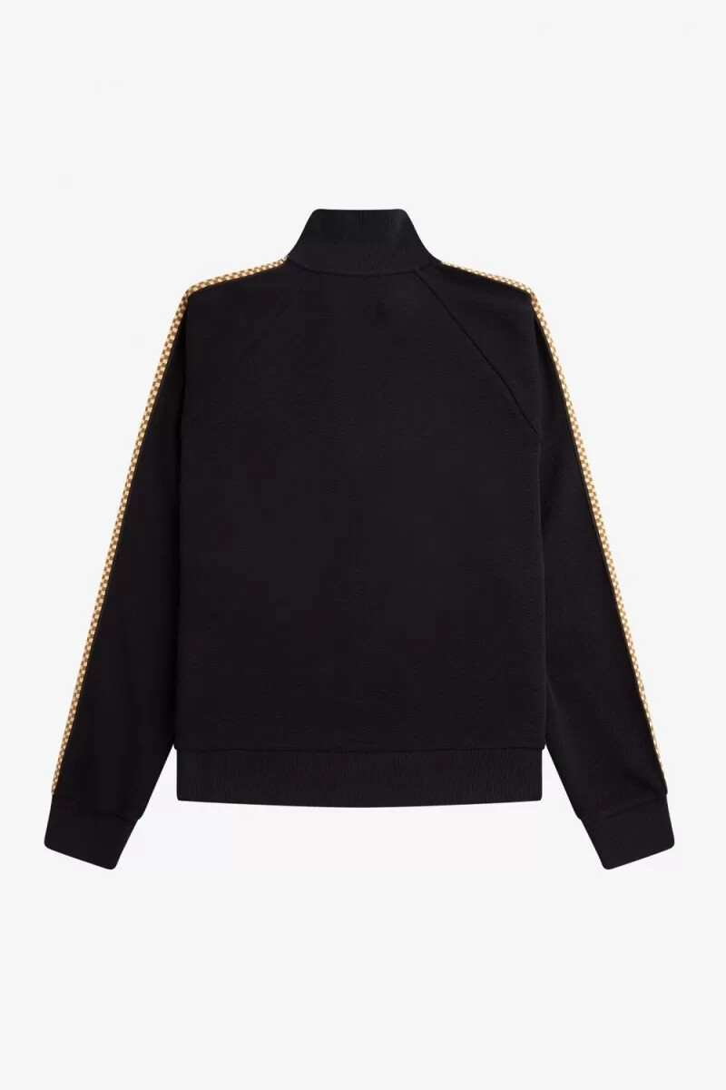 fred perry checkerboard tape herrjackor svarta