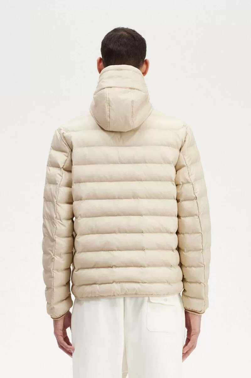 fred perry hooded insulated herrjackor havregryn