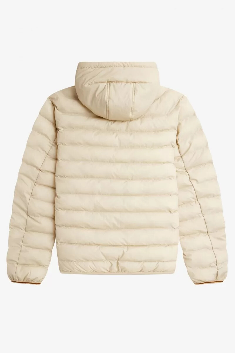 fred perry hooded insulated herrjackor havregryn
