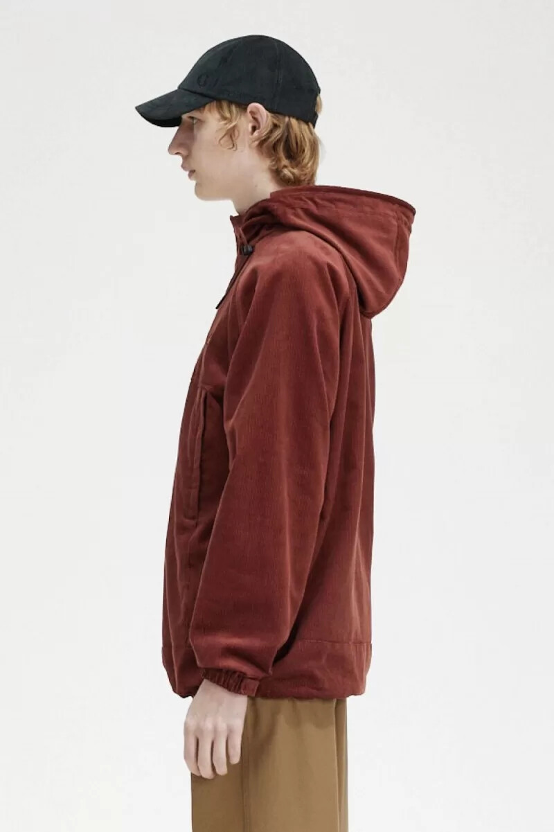 fred perry manschettjacka herr whiskybrun