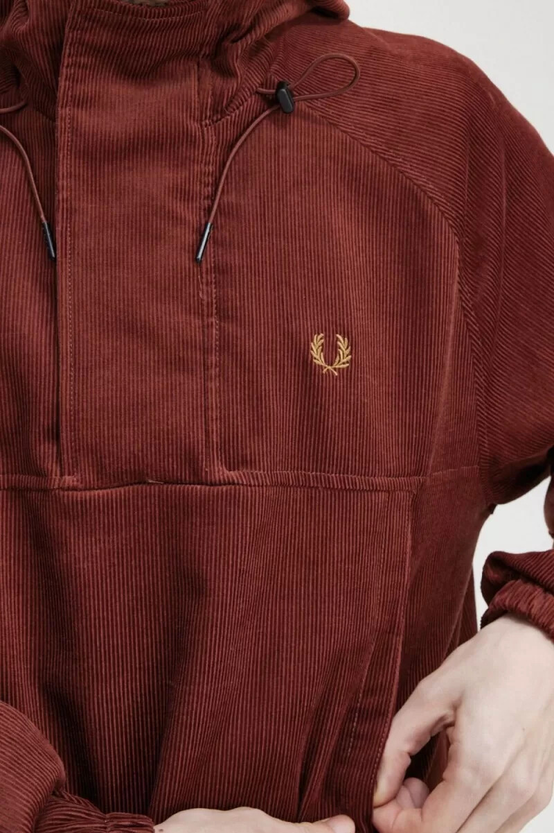 fred perry manschettjacka herr whiskybrun