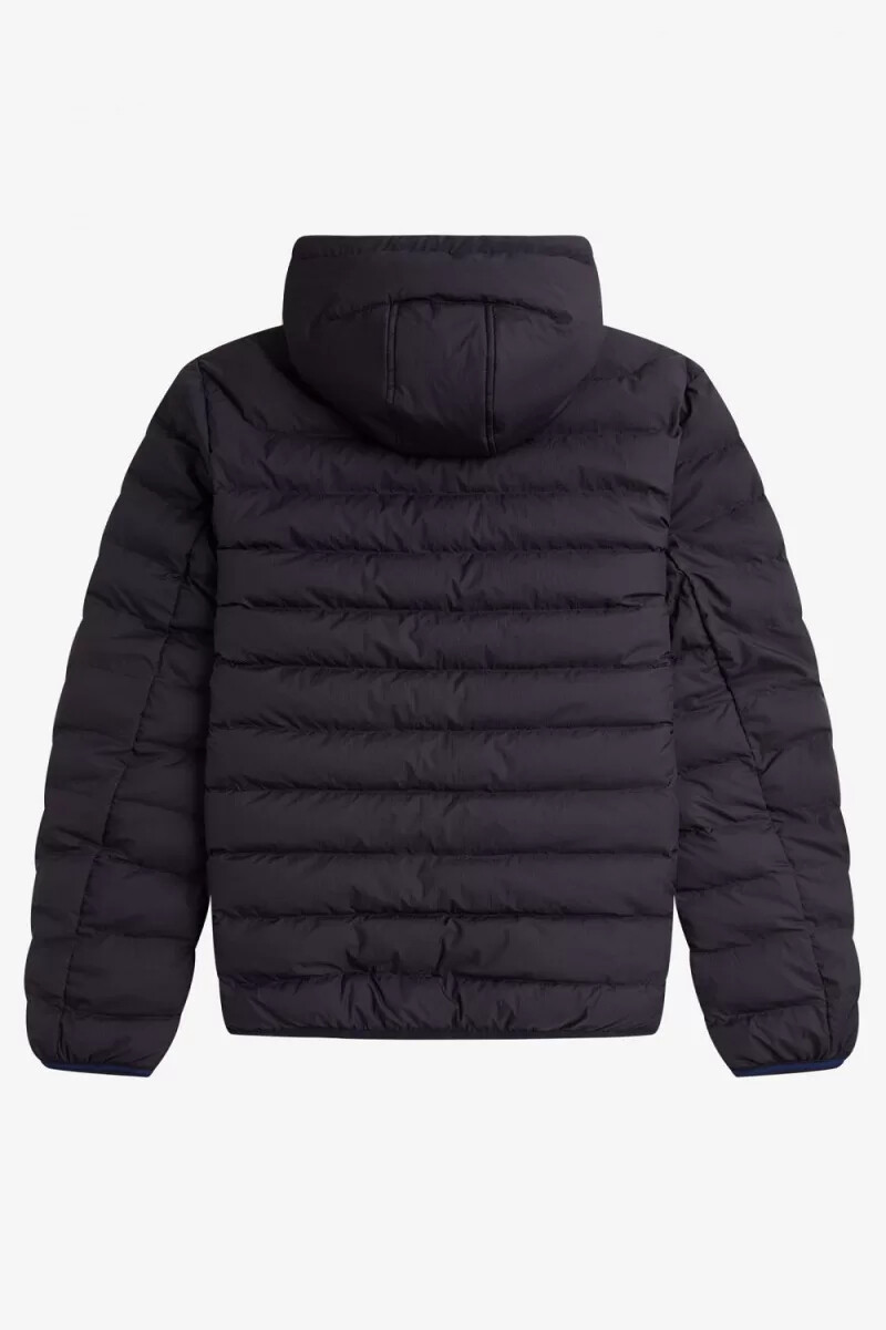 fred perry hooded insulated herrjackor marinblå