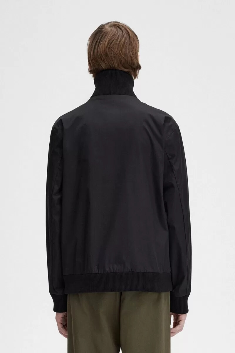 fred perry stickad rib tennis bomber herrjackor svarta