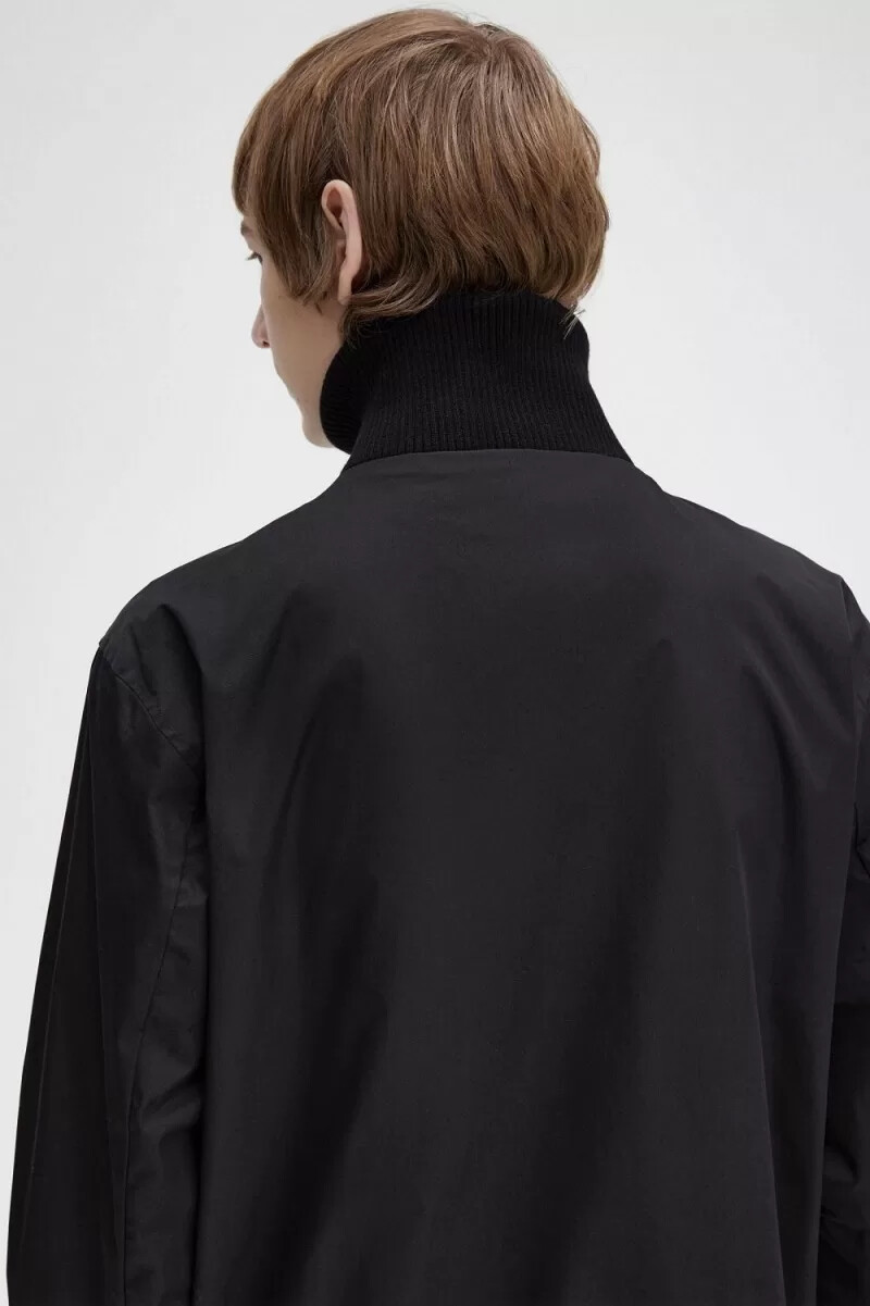 fred perry stickad rib tennis bomber herrjackor svarta