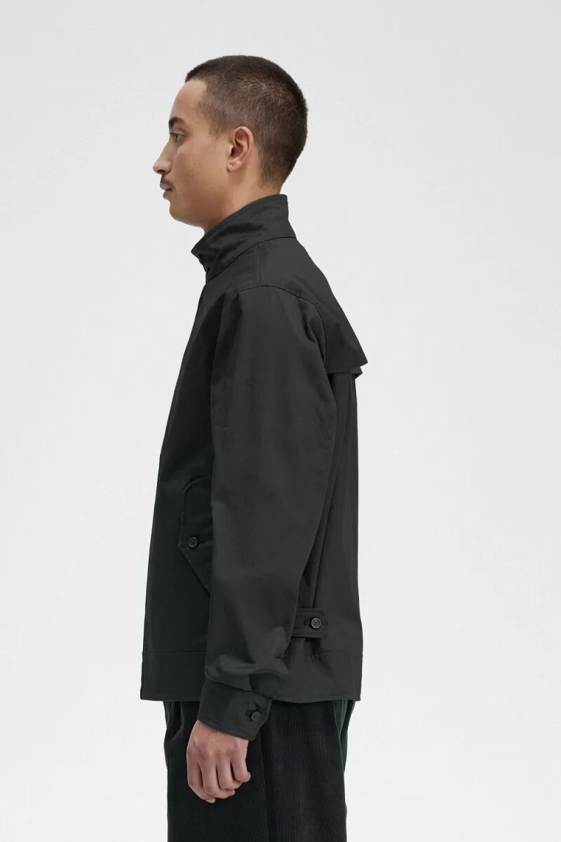 fred perry vaxad bomull herrjacka nattgrön