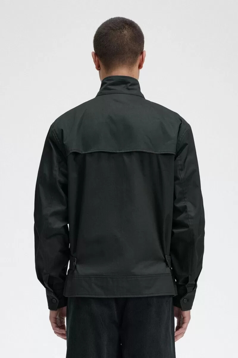 fred perry vaxad bomull herrjacka nattgrön