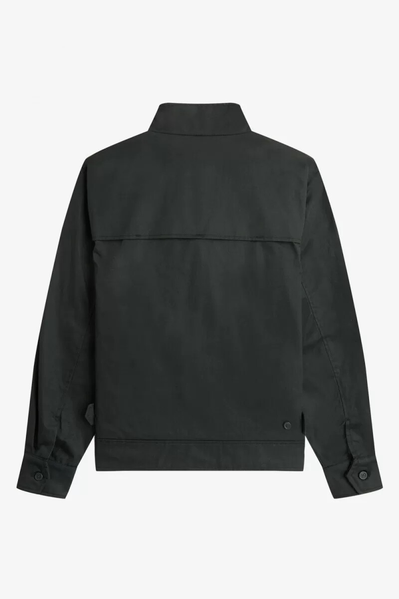 fred perry vaxad bomull herrjacka nattgrön