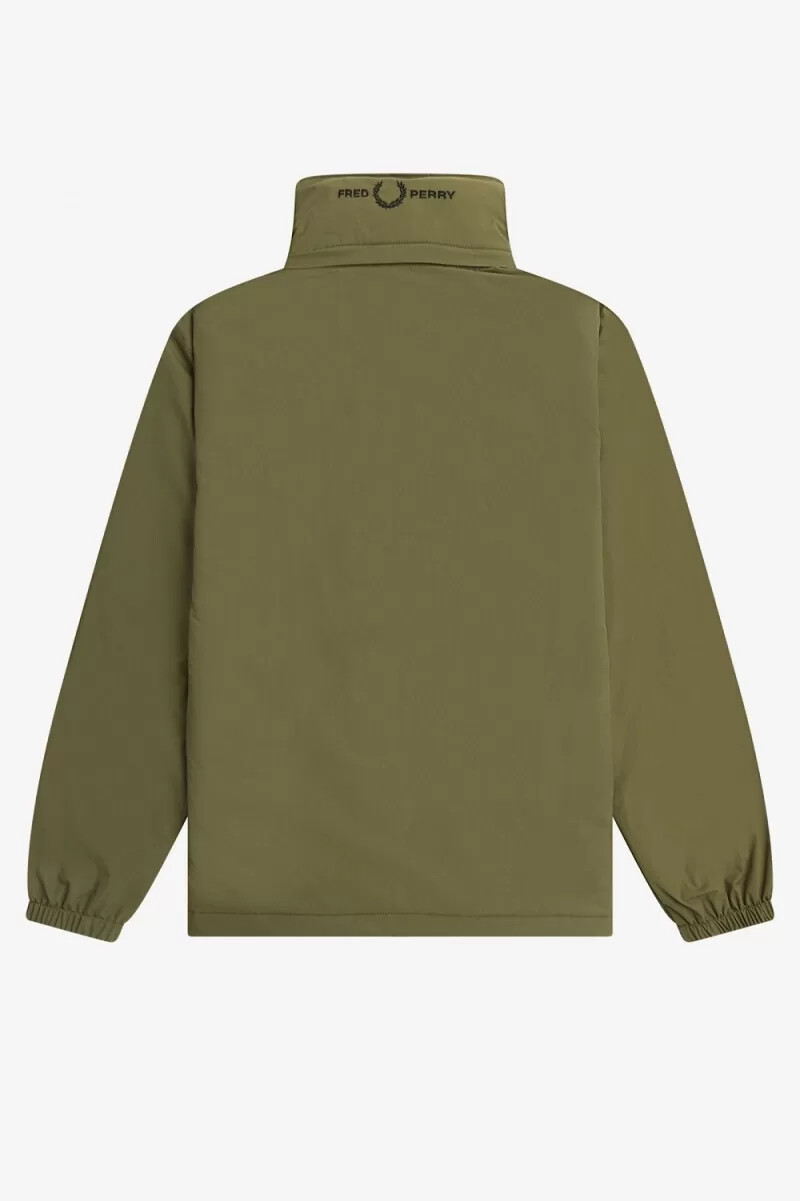fred perry herrjackor med patch pocket zip through uniform grön
