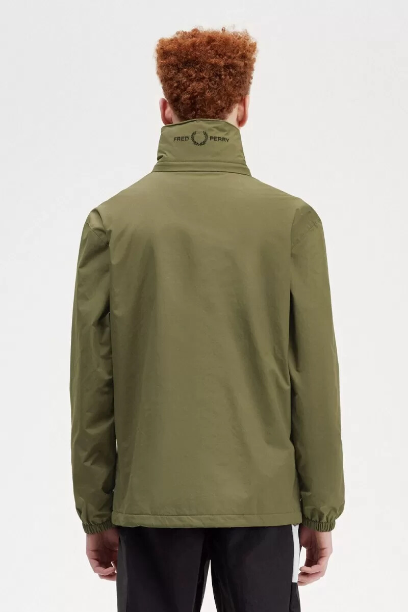 fred perry herrjackor med patch pocket zip through uniform grön