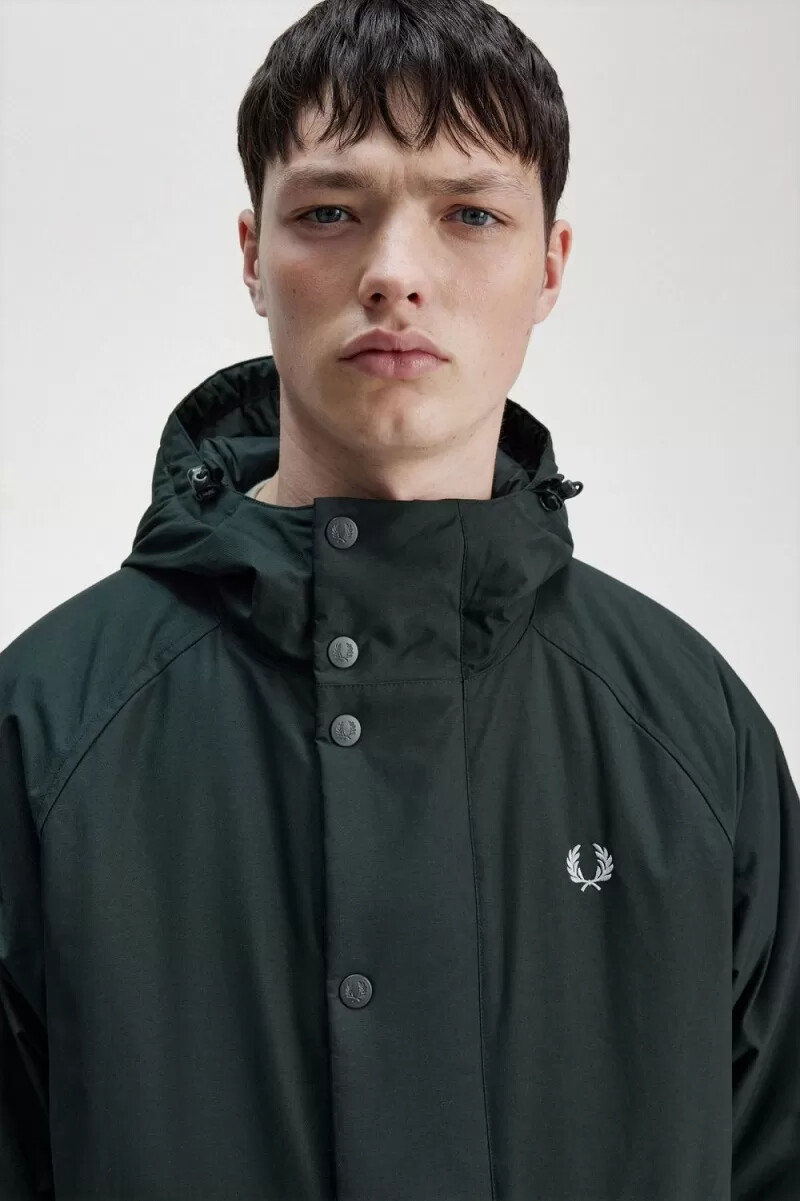 fred perry vadderade dragkedja herrjackor nattgrön