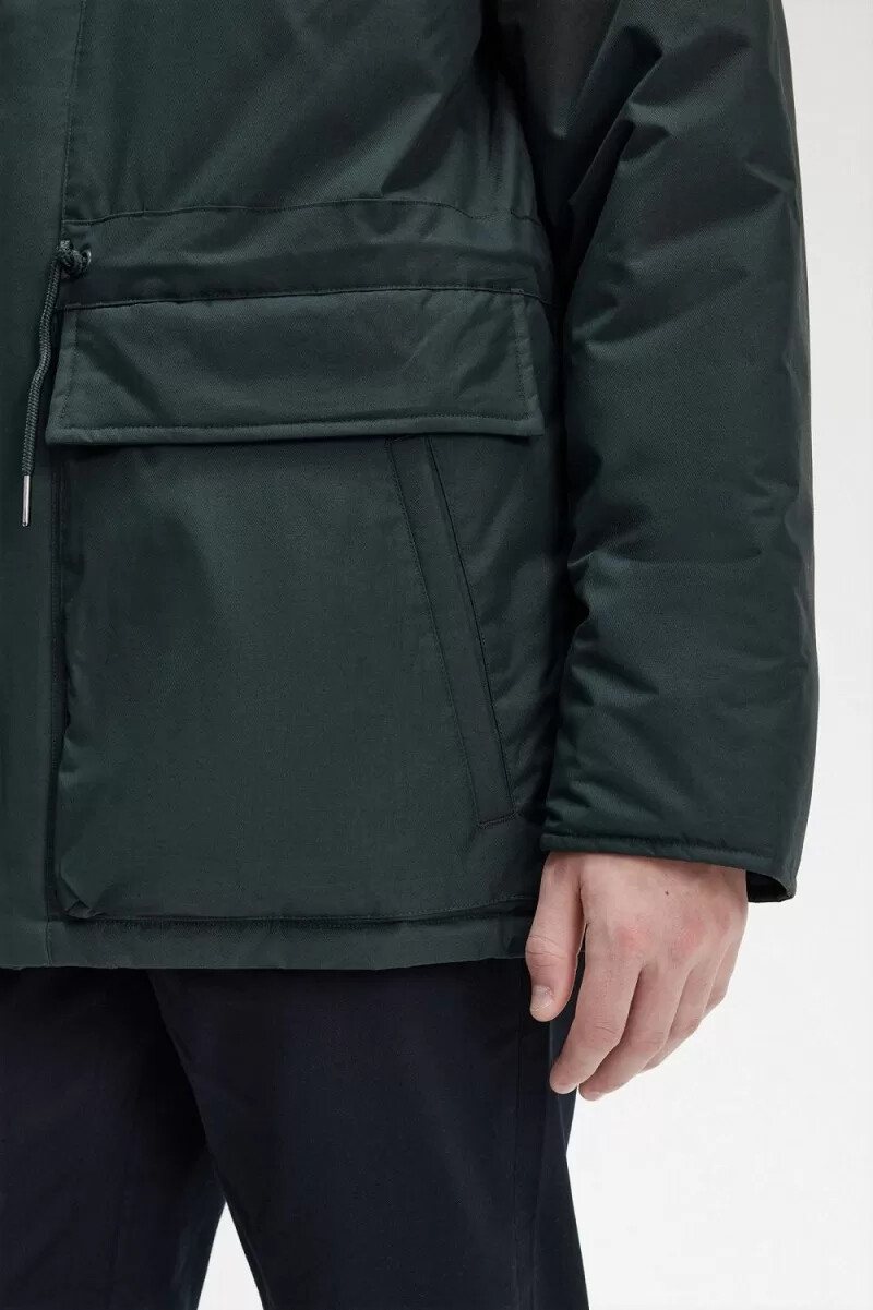fred perry vadderade dragkedja herrjackor nattgrön