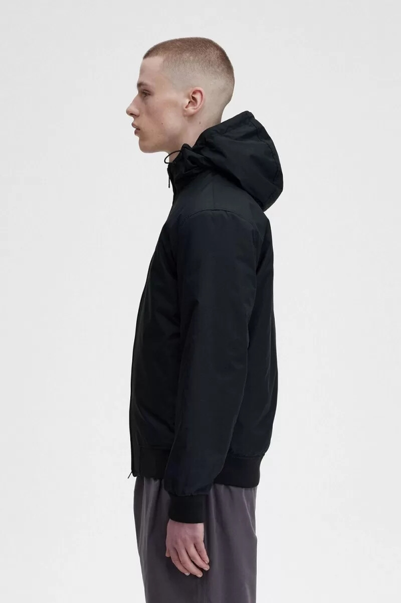 fred perry vadderade brentham herrjackor svarta gunmetal