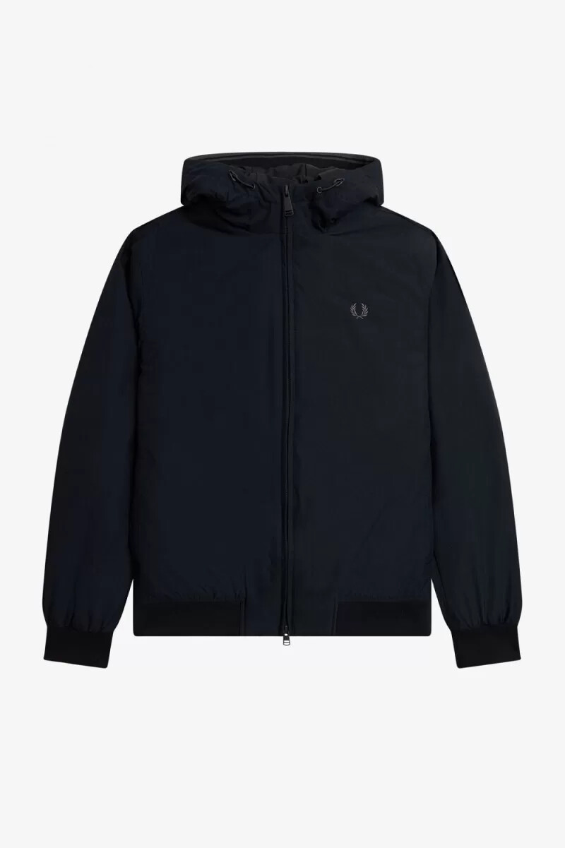 fred perry vadderade brentham herrjackor svarta gunmetal