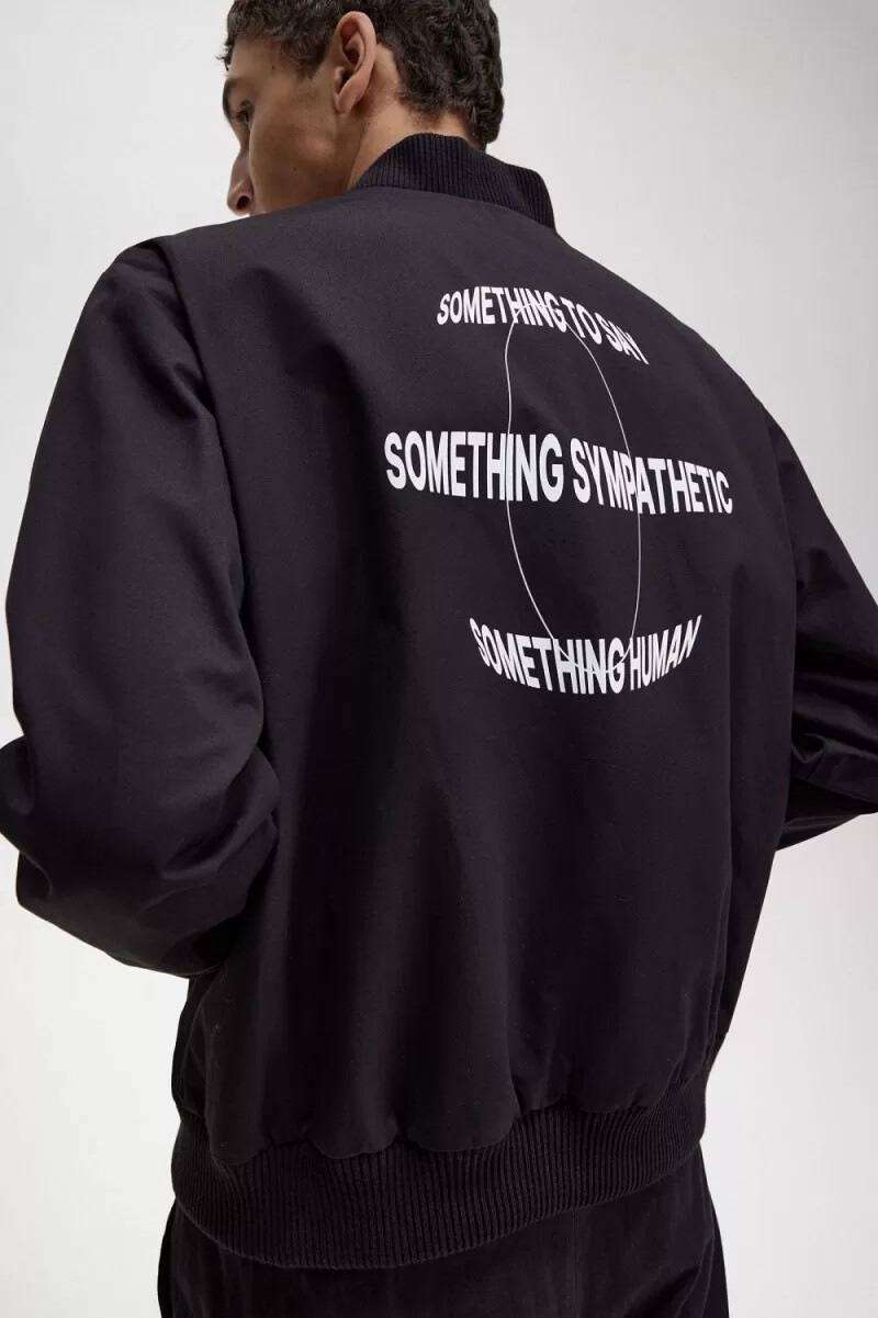 fred perry mönstrade bomberjackor herr svarta