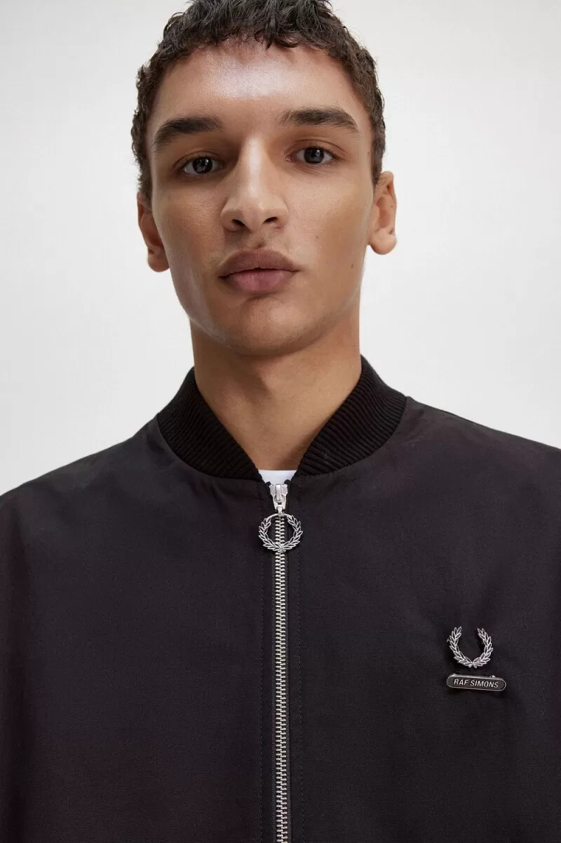 fred perry mönstrade bomberjackor herr svarta