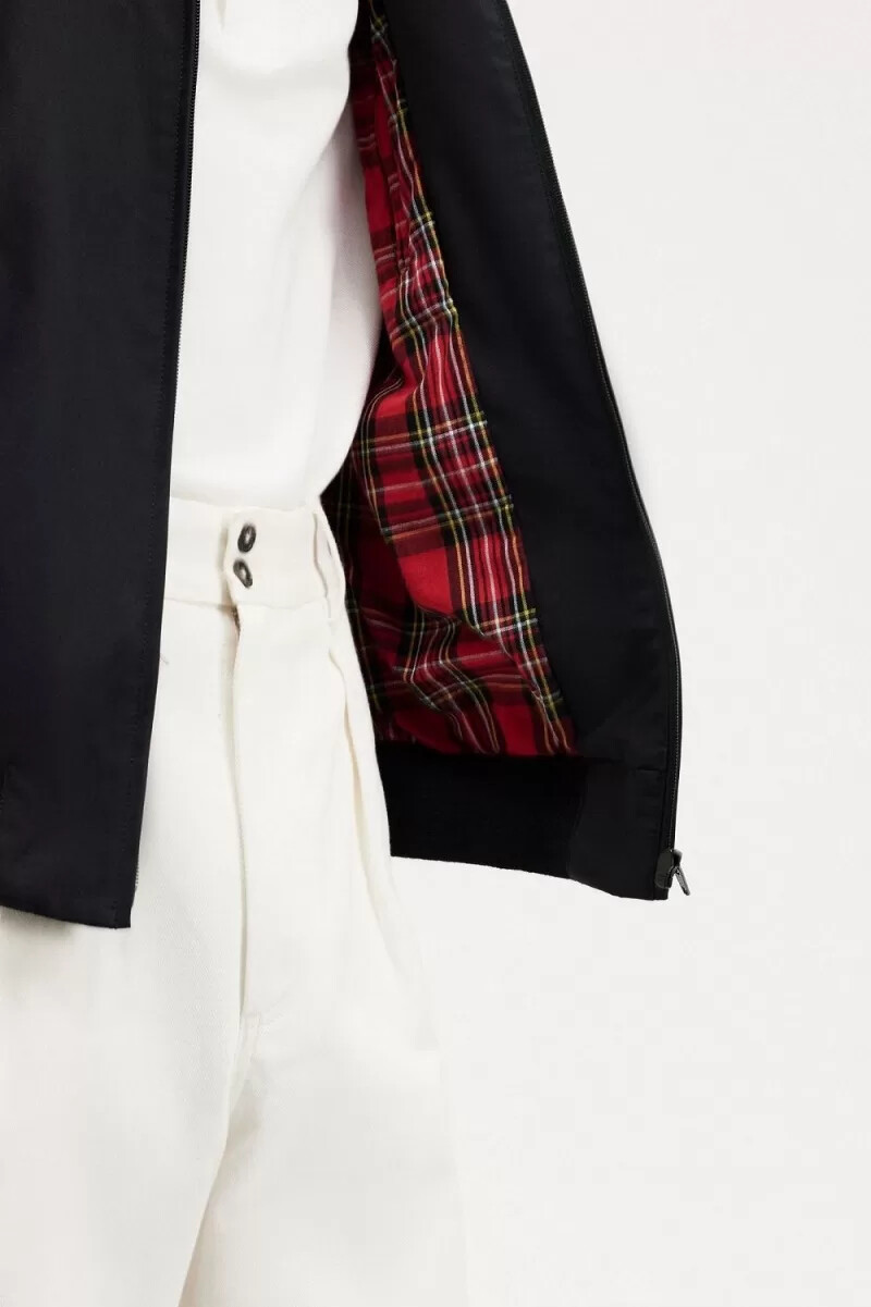 fred perry harrington herrjackor svarta