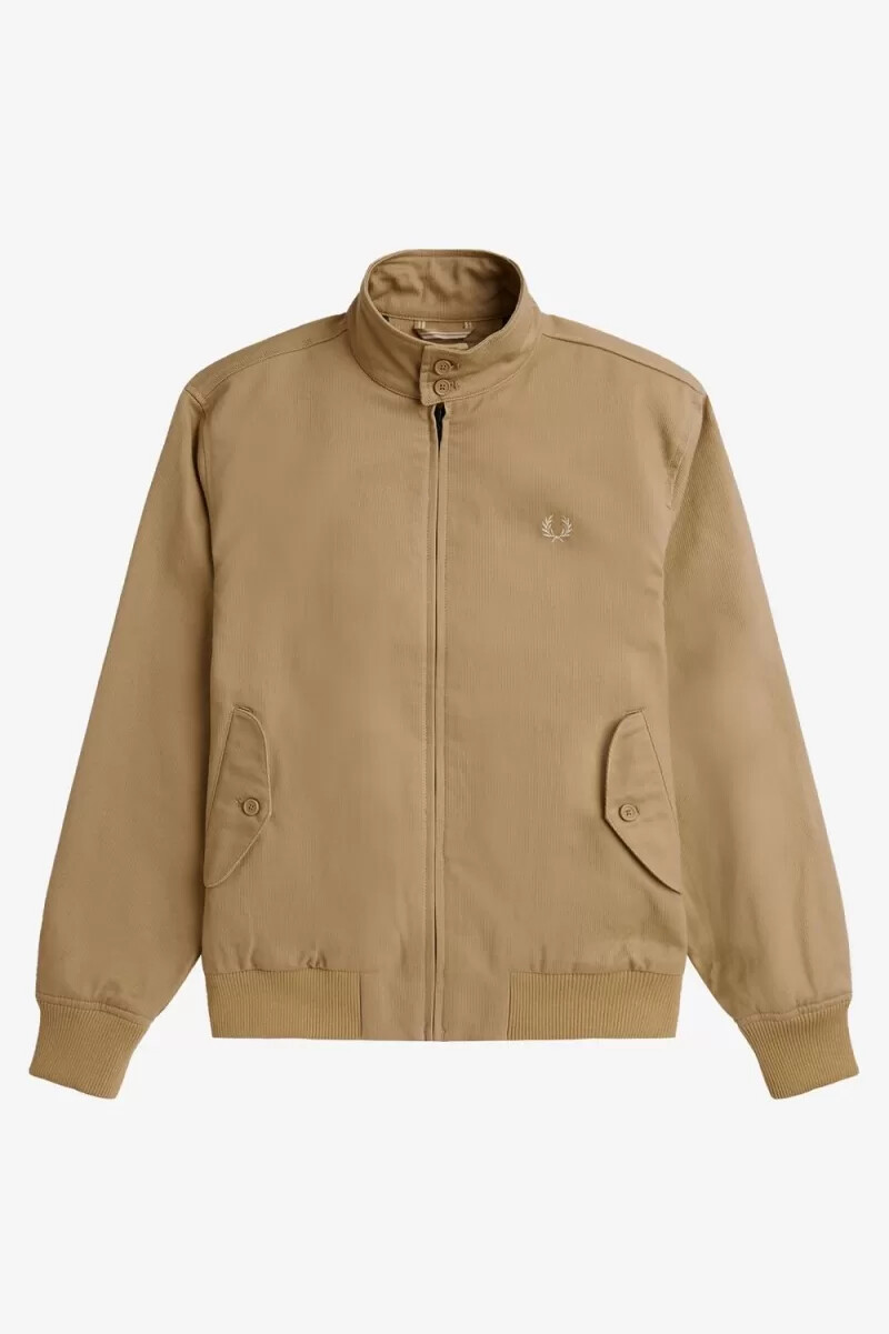 fred perry corduroy harrington herrjackor grön