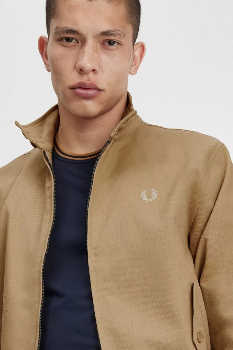 fred perry corduroy harrington herrjackor grön