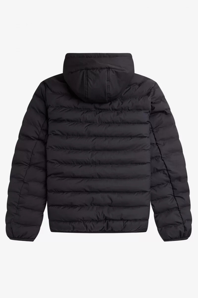 fred perry hooded insulated herrjackor svarta