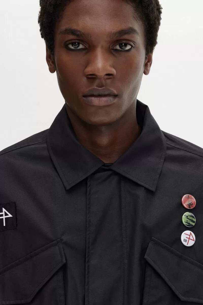 fred perry utility herrjackor svarta