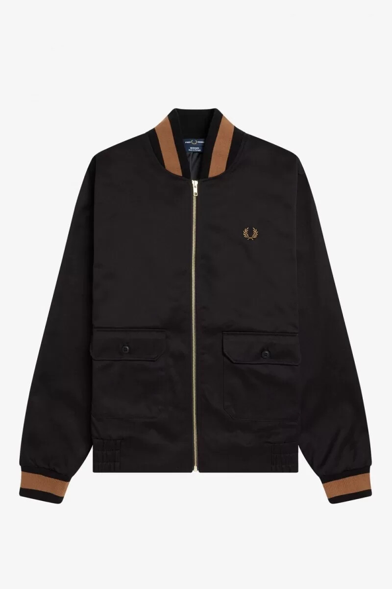fred perry tennis bomber herrjackor svarta