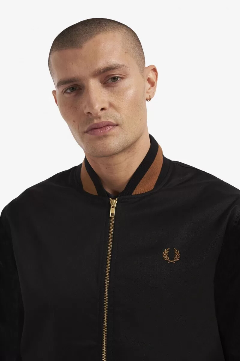 fred perry tennis bomber herrjackor svarta