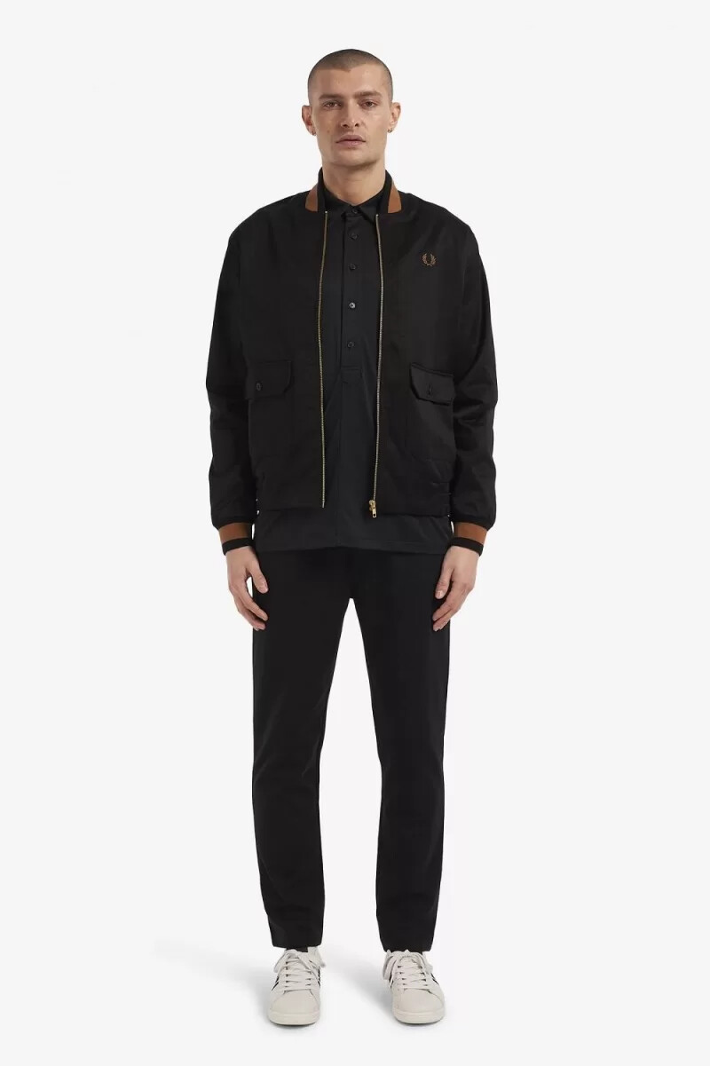 fred perry tennis bomber herrjackor svarta
