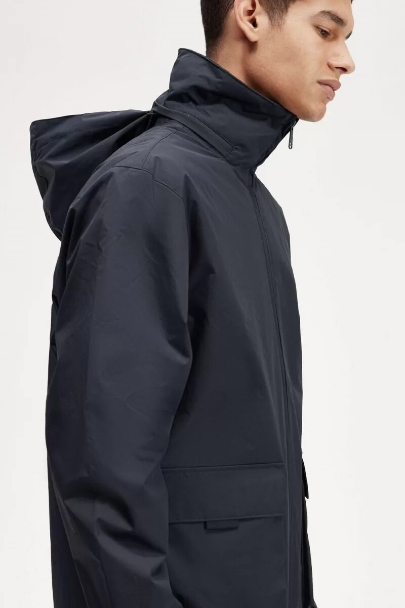 fred perry herrjackor med prickficka och dragkedja marinblå