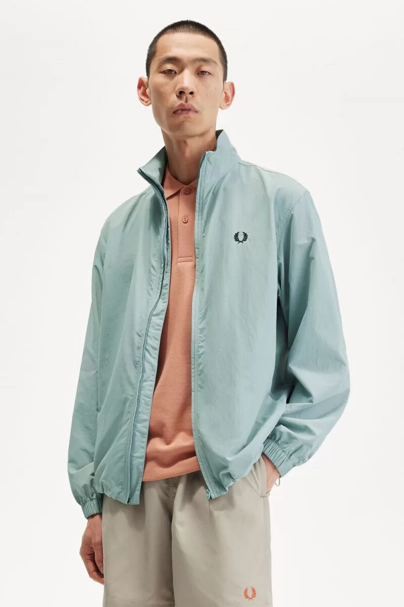 fred perry woven track herrjackor silverblå