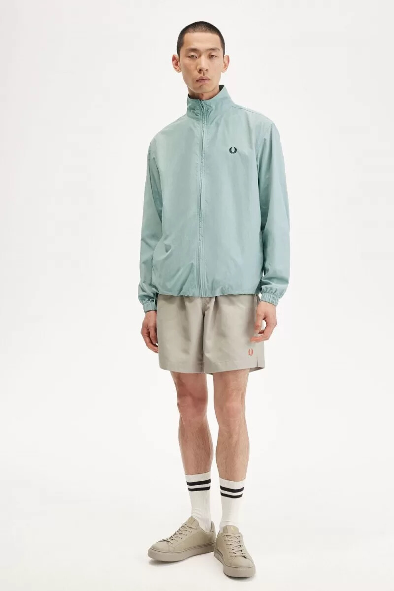 fred perry woven track herrjackor silverblå