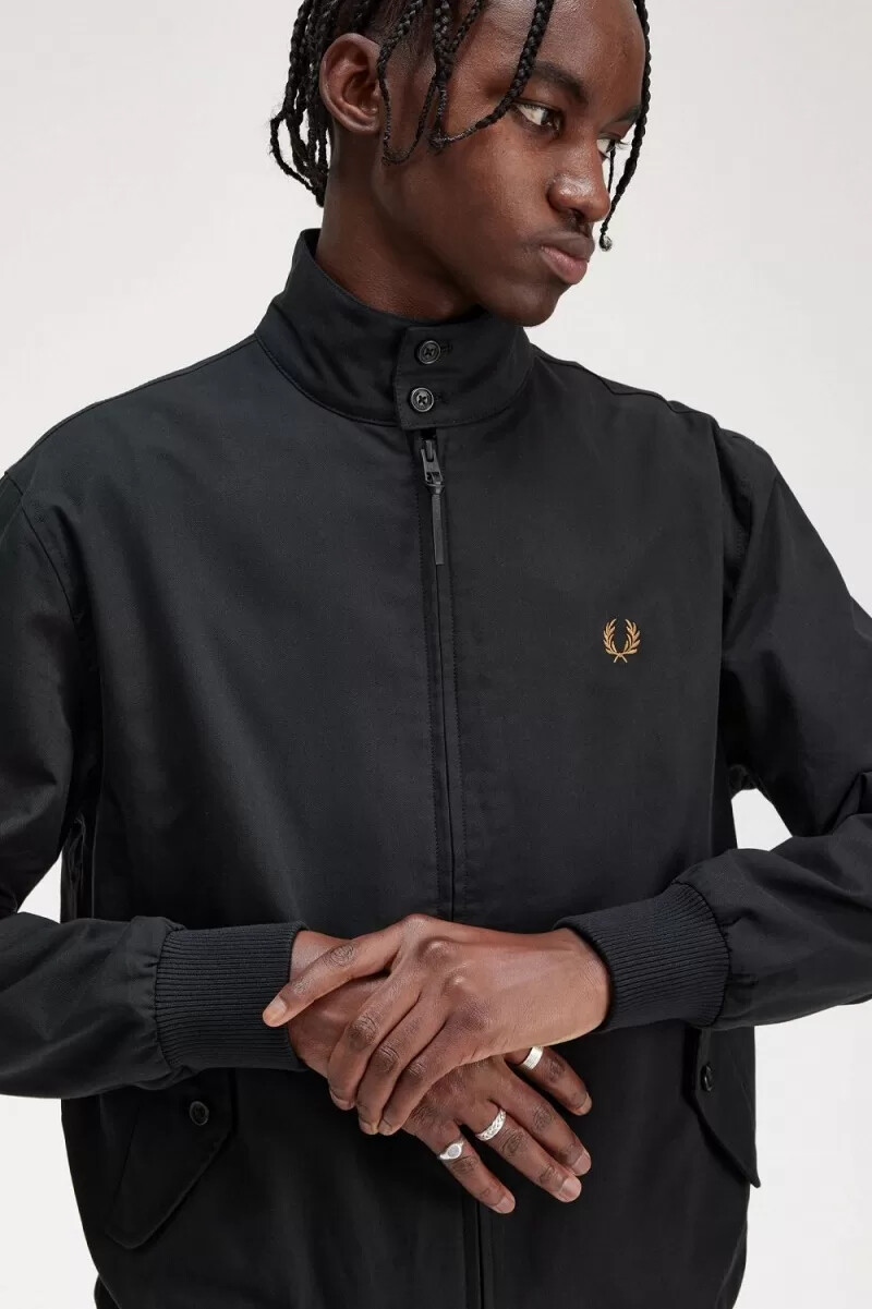 fred perry harrington herrjackor svarta