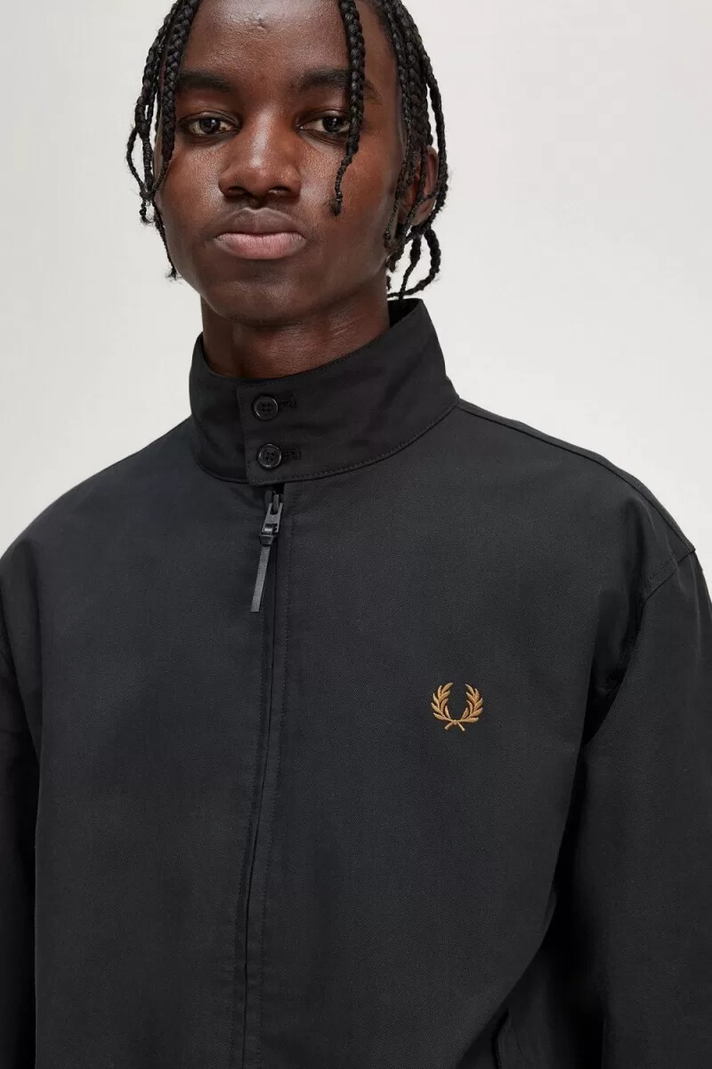 fred perry harrington herrjackor svarta
