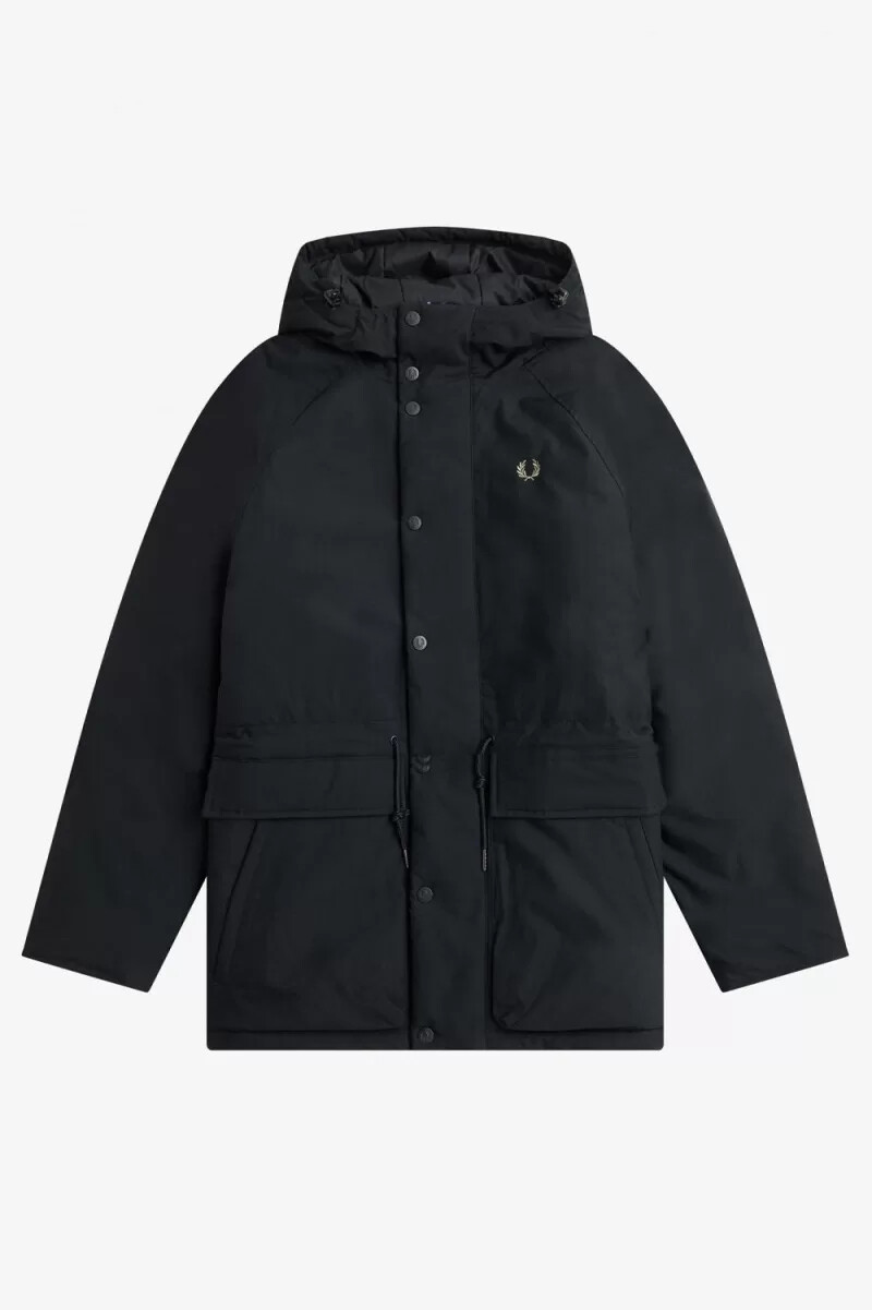 fred perry vadderade dragkedja herrjackor svarta