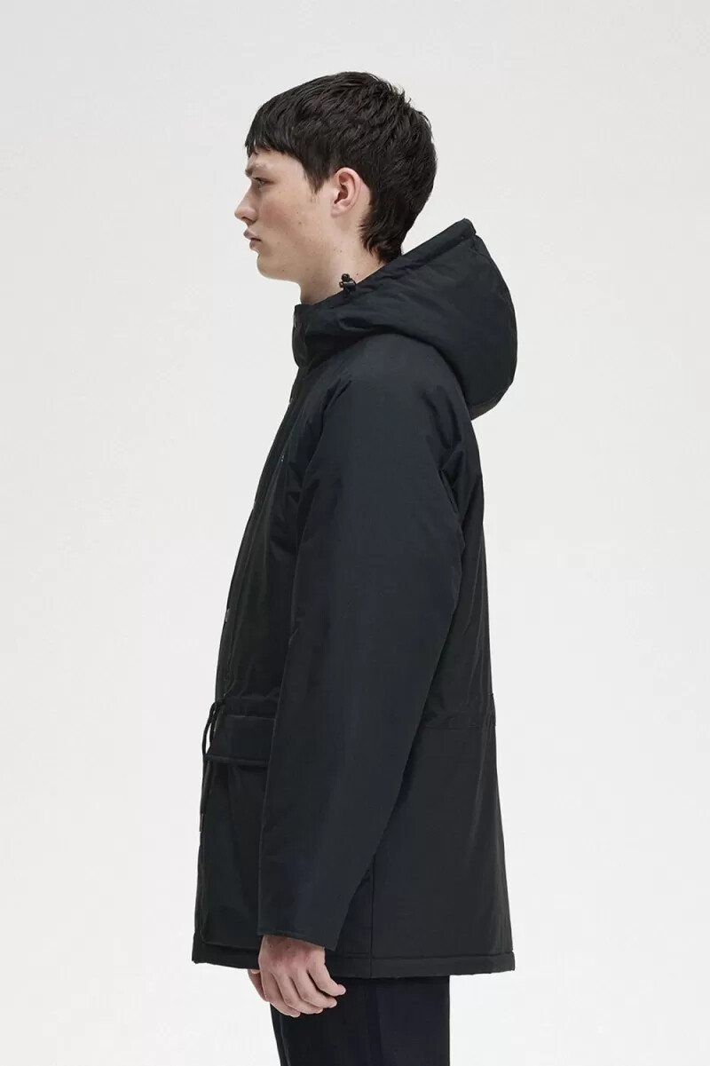 fred perry vadderade dragkedja herrjackor svarta
