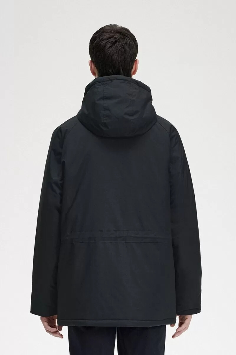 fred perry vadderade dragkedja herrjackor svarta