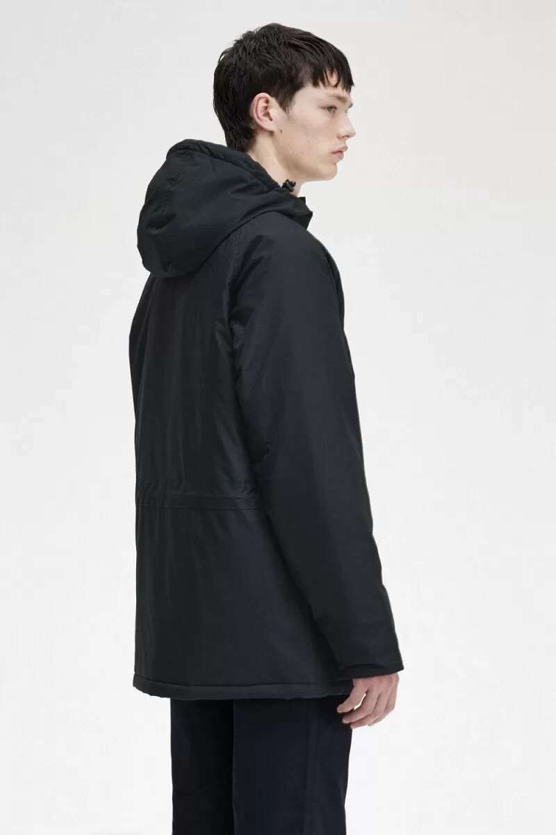 fred perry vadderade dragkedja herrjackor svarta