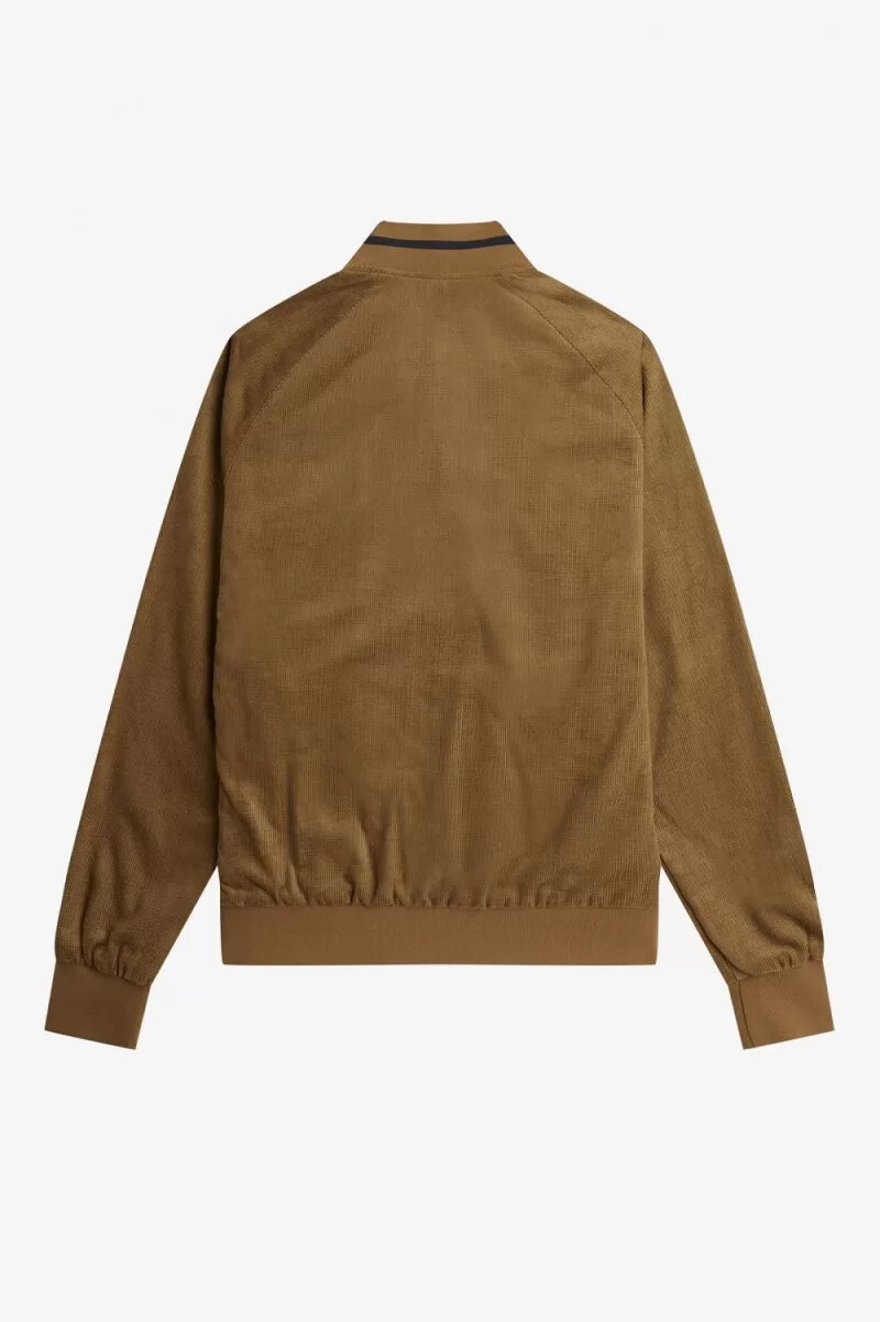 fred perry waffle cord tennis bomber herrjackor bruna