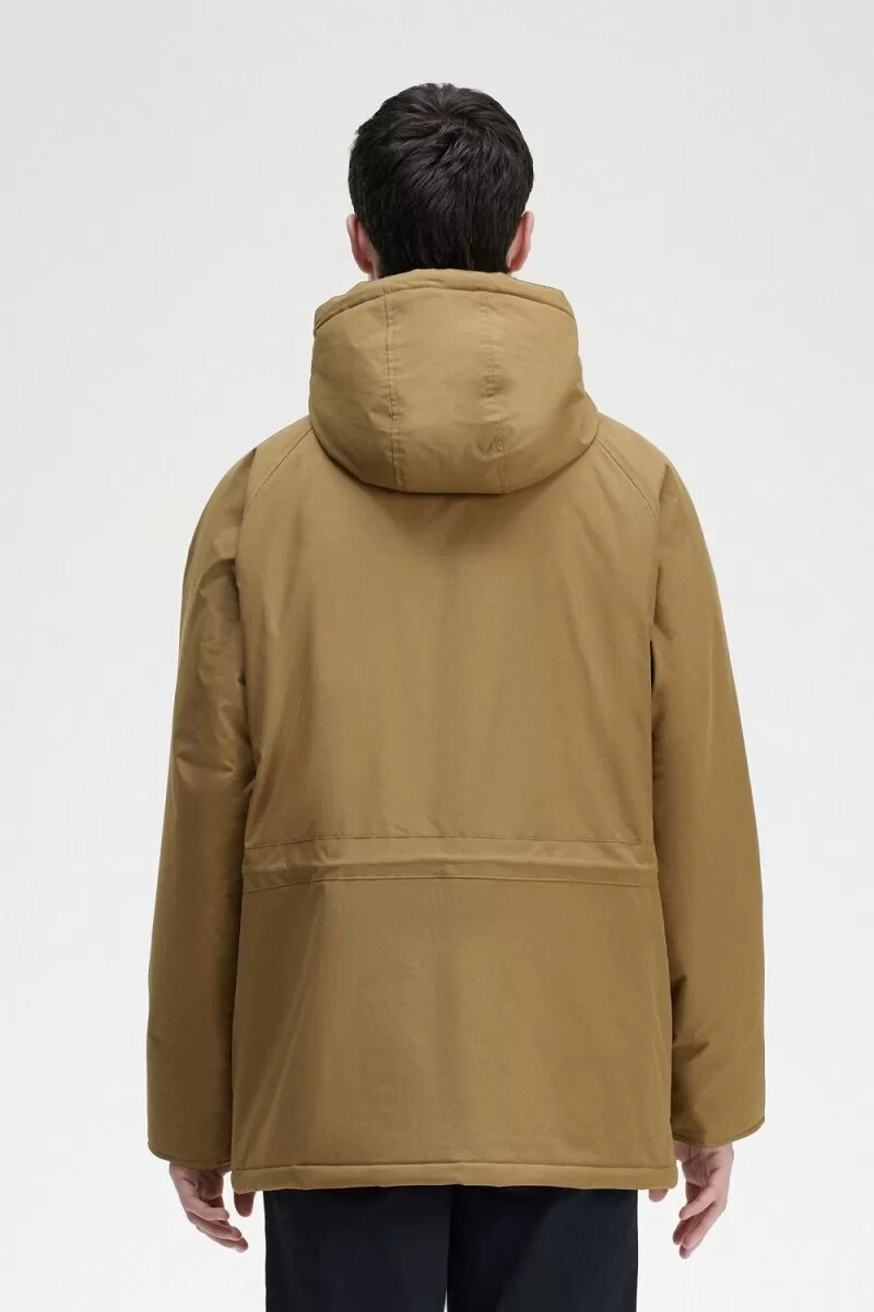 fred perry vadderade dragkedja herrjackor bruna