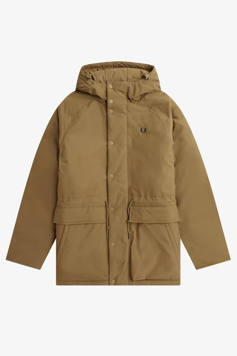 fred perry vadderade dragkedja herrjackor bruna