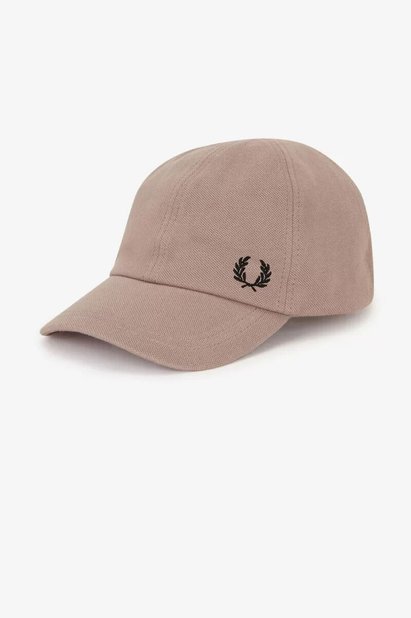 fred perry classic pique herrkeps mörkrosa svart