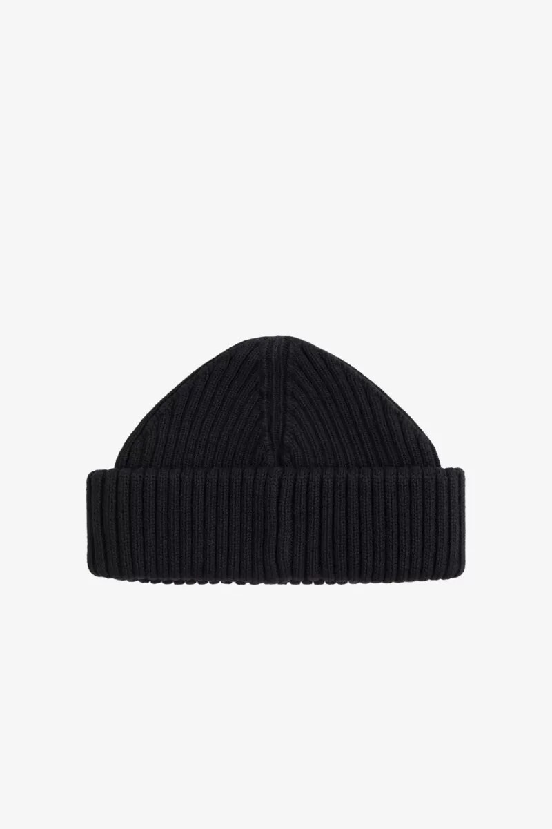 fred perry cotton rib herrkeps svart grön