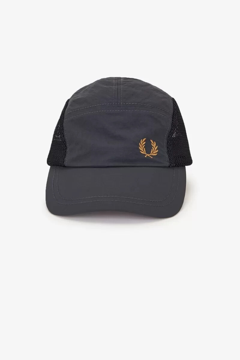 fred perry crinkle nylon mesh herrkeps anchor grey